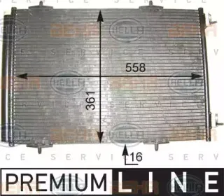 8FC 351 303-661 HELLA Конденсатор, кондиционер