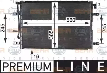 8FC 351 304-751 HELLA Конденсатор, кондиционер