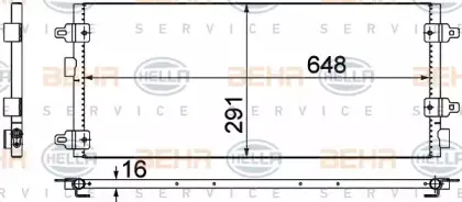 8FC 351 306-041 HELLA Конденсатор, кондиционер