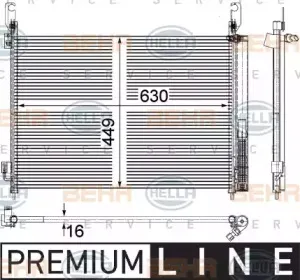 8FC 351 309-361 HELLA Конденсатор, кондиционер