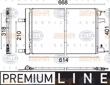 8FC 351 310-621 HELLA Конденсатор, кондиционер