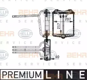 8FH 351 311-601 HELLA Теплообменник, отопление салона
