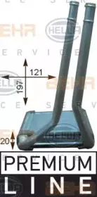 8FH 351 315-671 HELLA Теплообменник, отопление салона