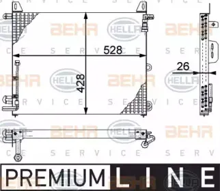 8FC 351 317-181 HELLA Конденсатор, кондиционер
