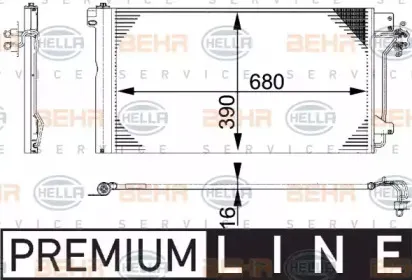 8FC 351 317-651 HELLA Конденсатор, кондиционер