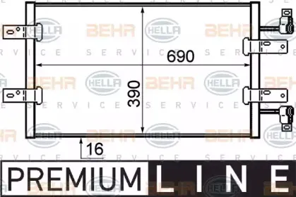 8FC 351 319-281 HELLA Конденсатор, кондиционер