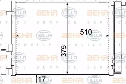 8FC 351 319-391 HELLA Конденсатор, кондиционер