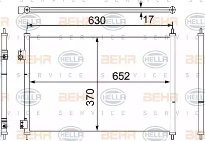 8FC 351 330-401 HELLA Конденсатор, кондиционер