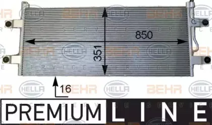 8FC 351 343-221 HELLA Конденсатор, кондиционер