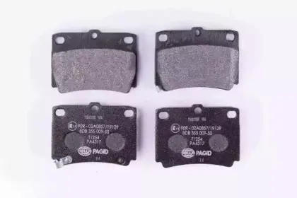 8DB 355 009-501 HELLA Комплект тормозных колодок, дисковый тормоз