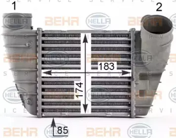 8ML 376 700-051 HELLA Интеркулер