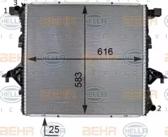 8MK 376 701-314 HELLA Радиатор, охлаждение двигателя