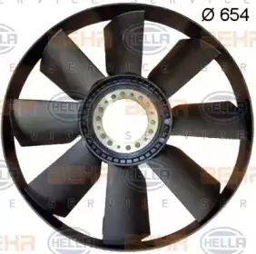 8MV 376 702-001 HELLA Крыльчатка вентилятора, охлаждение двигателя