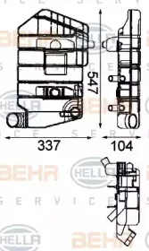 8MA 376 705-071 HELLA Компенсационный бак, охлаждающая жидкость