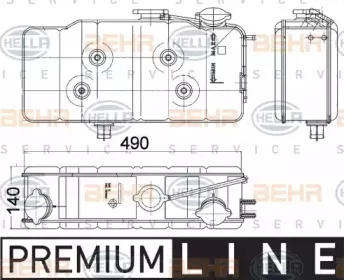 8MA 376 705-181 HELLA Компенсационный бак, охлаждающая жидкость