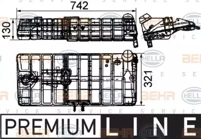 8MA 376 705-341 HELLA Компенсационный бак, охлаждающая жидкость
