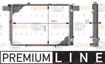 8MK 376 710-341 HELLA Радиатор, охлаждение двигателя