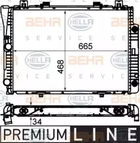 8MK 376 712-201 HELLA Радиатор, охлаждение двигателя