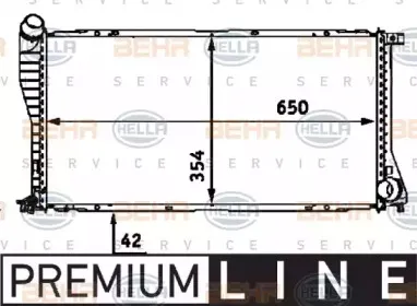 8MK 376 712-391 HELLA Радиатор, охлаждение двигателя