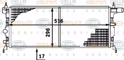8MK 376 715-701 HELLA Радиатор, охлаждение двигателя