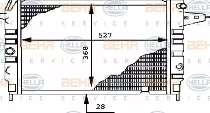 8MK 376 715-711 HELLA Радиатор, охлаждение двигателя