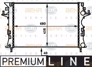 8MK 376 716-311 HELLA Радиатор, охлаждение двигателя