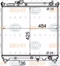 8MK 376 716-421 HELLA Радиатор, охлаждение двигателя