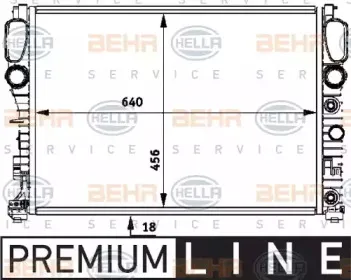 8MK 376 718-011 HELLA Радиатор, охлаждение двигателя