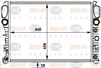 8MK 376 718-014 HELLA Радиатор, охлаждение двигателя