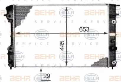 8MK 376 718-671 HELLA Радиатор, охлаждение двигателя