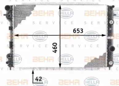 8MK 376 718-691 HELLA Радиатор, охлаждение двигателя