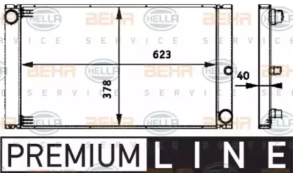 8MK 376 719-121 HELLA Радиатор, охлаждение двигателя