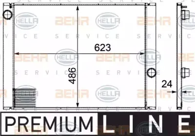 8MK 376 719-141 HELLA Радиатор, охлаждение двигателя