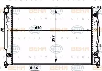 8MK 376 720-601 HELLA Радиатор, охлаждение двигателя