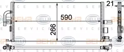 8MK 376 721-081 HELLA Низкотемпературный охладитель, интеркулер