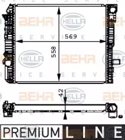8MK 376 721-271 HELLA Радиатор, охлаждение двигателя