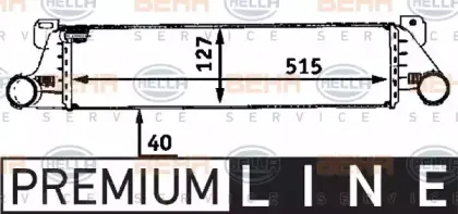 8ML 376 723-091 HELLA Интеркулер