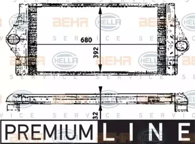 8ML 376 723-211 HELLA Интеркулер