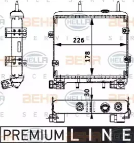 8MO 376 725-281 HELLA масляный радиатор, двигательное масло