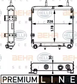8MO 376 725-291 HELLA масляный радиатор, двигательное масло