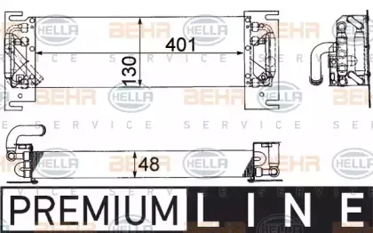 8MO 376 725-351 HELLA масляный радиатор, двигательное масло