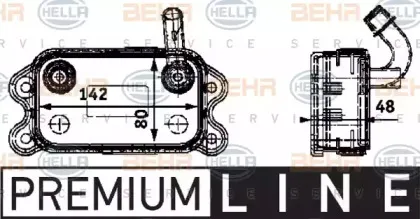8MO 376 726-151 HELLA масляный радиатор, двигательное масло