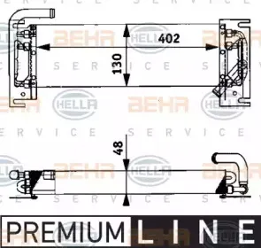 8MO 376 726-391 HELLA масляный радиатор, двигательное масло