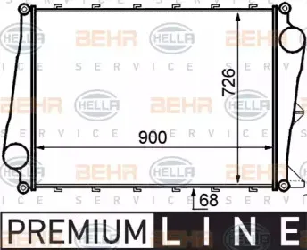 8ML 376 727-551 HELLA Интеркулер