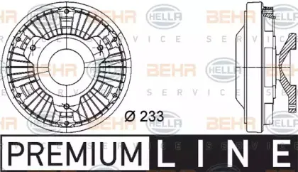 8MV 376 728-381 HELLA Сцепление, вентилятор радиатора