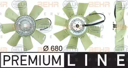 8MV 376 729-491 HELLA Вентилятор, охлаждение двигателя