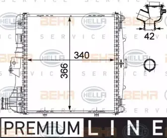 8MK 376 730-581 HELLA Радиатор, охлаждение двигателя