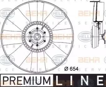 8MV 376 731-381 HELLA Вентилятор, охлаждение двигателя