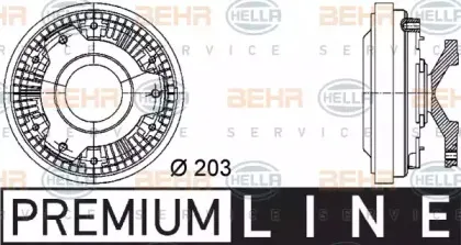 8MV 376 731-421 HELLA Сцепление, вентилятор радиатора