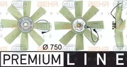 8MV 376 731-481 HELLA Вентилятор, охлаждение двигателя